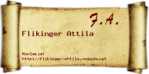 Flikinger Attila névjegykártya