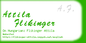 attila flikinger business card
